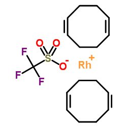 双(1,5-环辛二烯)三氟甲磺酸铑(I)结构式