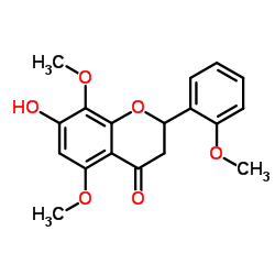 2(S)-7-羟基-5,8,2'-三甲氧基黄烷酮结构式