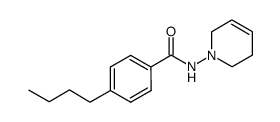 N-(4'-n-butylbenzoylamino)-1,2,3,6-tetrahydropyridine结构式