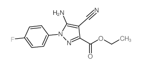 5-氨基-4-氰基-1-(4-氟苯基)吡唑-3-羧酸乙酯结构式
