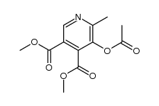 5-acetoxy-6-methyl-pyridine-3,4-dicarboxylic acid dimethyl ester结构式