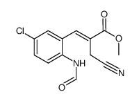 methyl-(E)-3-(5-chloro-2-formamidophenyl)-2-(cyanomethyl)propenoate Structure