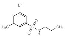 N-丙基-3-溴-5-甲基苯磺酰胺结构式