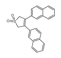 3,4-di(naphthalen-2-yl)-2,5-dihydrothiophene 1,1-dioxide结构式