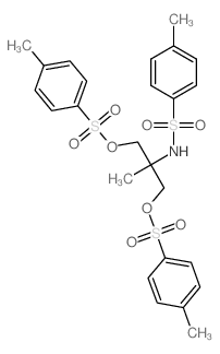 Benzenesulfonamide,4-methyl-N-[1-methyl-2-[[(4-methylphenyl)sulfonyl]oxy]-1-[[[(4-methylphenyl)sulfonyl]oxy]methyl]ethyl]- Structure