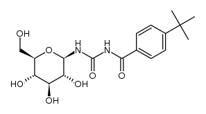 N-(β-D-glucopyranosyl)-N'-(4-tert-butylbenzoyl)urea Structure