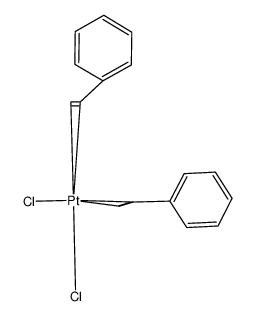 cis-dichlorobis(η(2)styrene)platinum(II)结构式