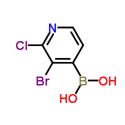3-溴-2-氯吡啶-4-硼酸结构式