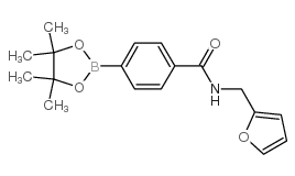 4-(糠基氨羰酰)苯硼酸频哪酯结构式