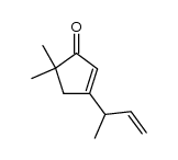 5,5-dimethyl-3-(1-methyl-2-propenyl)-2-cyclopentenone结构式