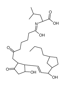 (2S)-2-[[7-[(2R,3R)-2-[(E,3S)-3-(3-butylcyclopentyl)-3-hydroxyprop-1-enyl]-3-hydroxy-5-oxocyclopentyl]-6-oxoheptanoyl]amino]-4-methylpentanoic acid结构式