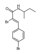 2-bromo-3-(4-bromophenyl)-N-butan-2-ylprop-2-enamide结构式