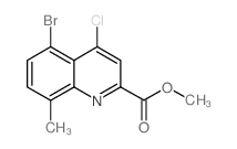 5-溴-4-氯-8-甲基喹啉-2-羧酸甲酯结构式