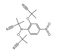 N-[2-(1-cyano-1-methyl-ethoxy)-4-nitro-phenyl]-N,O-bis-(1-cyano-1-methyl-ethyl)-hydroxylamine结构式