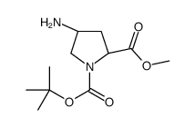 (2R,4R)-4-氨基-1-(叔丁氧基羰基)-2-甲基吡咯烷-2-羧酸结构式