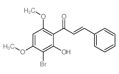 2-Propen-1-one,1-(3-bromo-2-hydroxy-4,6-dimethoxyphenyl)-3-phenyl- Structure