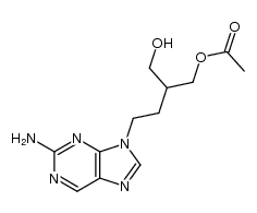 9-[4-乙酰氧基-3-(羟甲基)丁-1-基]-2-氨基嘌呤结构式
