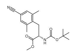 (S)-Methyl 2-((Tert-Butoxycarbonyl)Amino)-3-(4-Cyano-2,6-Dimethylphenyl)Propanoate Structure