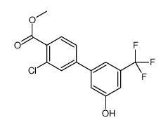 methyl 2-chloro-4-[3-hydroxy-5-(trifluoromethyl)phenyl]benzoate Structure