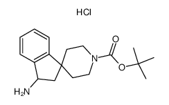 tert-butyl 3-amino-2,3-dihydrospiro[indene-1,4'-piperidine]-1'-carboxylate hydrochloride Structure