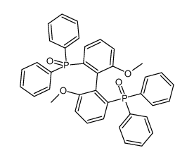 (RS)-(6,6'-dimethoxybiphenyl-2,2'-diyl)bis(diphenylphosphine oxide)结构式
