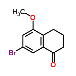 7-溴-5-甲氧基-3,4-二氢萘-1(2H)-酮结构式