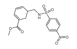 methyl 5-[N-(p-nitrobenzenesulphonyl)aminomethyl]cyclohexa-1,3-diene-1-carboxylate结构式