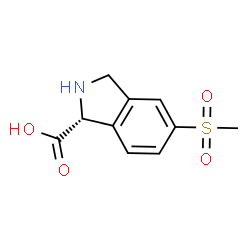 (R)-5-(甲基磺酰基)异吲哚啉-1-羧酸结构式