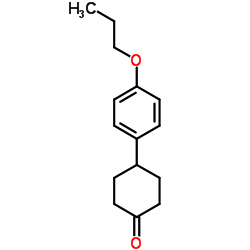 4-(4-丙氧基苯基)环己酮结构式