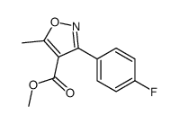 4-ISOXAZOLECARBOXYLIC ACID, 3-(4-FLUOROPHENYL)-5-METHYL-, METHYL ESTER Structure