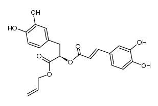 (R,E)-1-(allyloxy)-3-(3,4-dihydroxyphenyl)-1-oxopropan-2-yl 3-(3,4-dihydroxyphenyl)acrylate Structure
