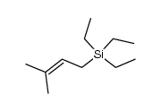triethyl(3-methylbut-2-en-1-yl)silane Structure