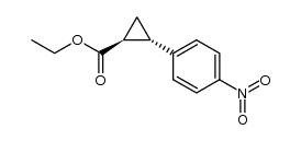 trans-2-(p-nitrohenyl)cyclopropanecarboxylic acid ethyl ester结构式