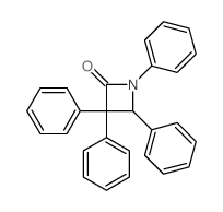 2-Azetidinone,1,3,3,4-tetraphenyl- Structure