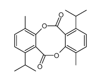4,10-dimethyl-1,7-di(propan-2-yl)benzo[c][1,5]benzodioxocine-6,12-dione结构式