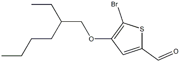 5-bromo-4-((2-ethylhexyl)oxy)thiophene-2-carbaldehyde Structure
