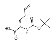 (S)-2-((叔丁氧羰基)氨基)己-5-烯酸结构式
