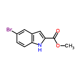 5-溴吲哚-2-甲酸甲酯结构式