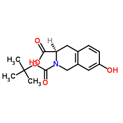 (R)-2-(叔丁氧基羰基)-7-羟基-1,2,3,4-四氢异喹啉-3-羧酸结构式
