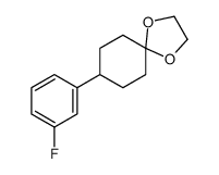 8-(3-fluorophenyl)-1,4-dioxaspiro[4.5]decane结构式