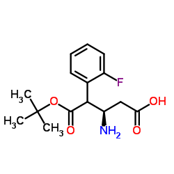(R)-N-叔丁氧羰基-3-氨基-4-(2-氟苯基)丁酸结构式