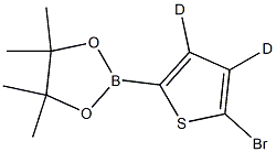 2-(5-bromothiophen-2-yl-3,4-d2)-4,4,5,5-tetramethyl-1,3,2-dioxaborolane结构式