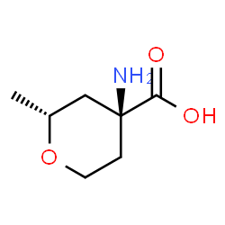 2H-Pyran-4-carboxylicacid,4-aminotetrahydro-2-methyl-,(2R,4S)-rel-(9CI) Structure