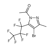 1-[4-bromo-5-(1,1,2,2,3,3,3-heptafluoropropyl)-3-methylpyrazol-1-yl]ethanone结构式
