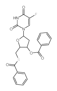 Uridine,2'-deoxy-5-fluoro-5'-thio-, 3',5'-dibenzoate (7CI,8CI) Structure