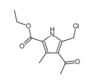 4-acetyl-5-chloromethyl-3-methyl-pyrrole-2-carboxylic acid ethyl ester结构式