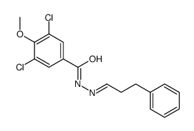 3,5-dichloro-4-methoxy-N-[(E)-3-phenylpropylideneamino]benzamide Structure