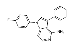 7-(4-fluorophenyl)-5-phenylpyrrolo[2,3-d]pyrimidin-4-amine结构式