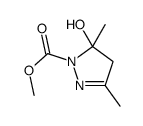 1H-Pyrazole-1-carboxylic acid,4,5-dihydro-5-hydroxy-3,5-dimethyl-,methyl ester Structure