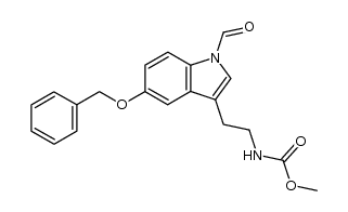 5-benzyloxy-1-formyl-N-methoxycarbonyltryptamine结构式